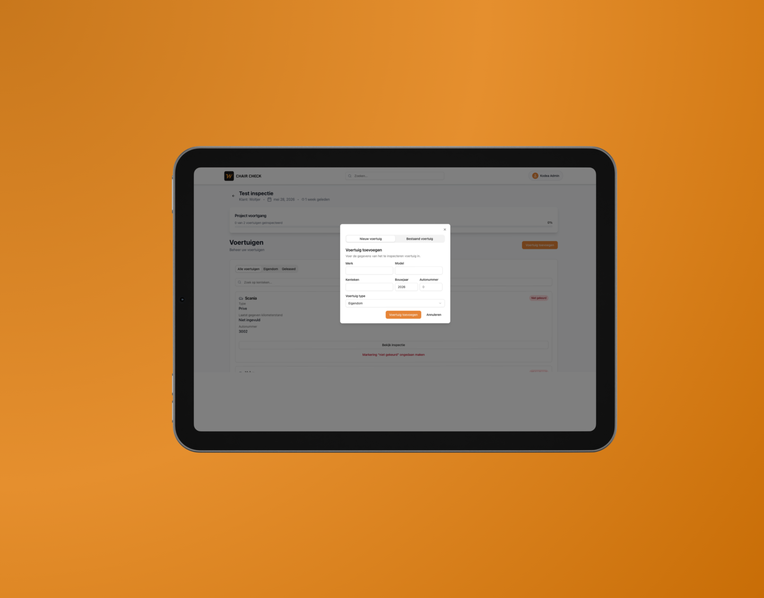 Webapp chair-check.nl 